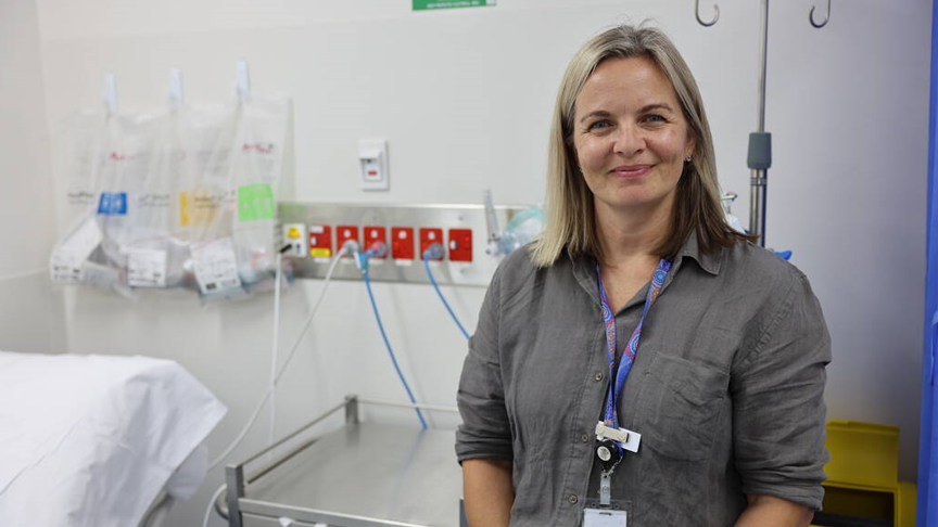 Gympie Hospital ED Nurse Unit Manager Samantha Ward in the new triage room.