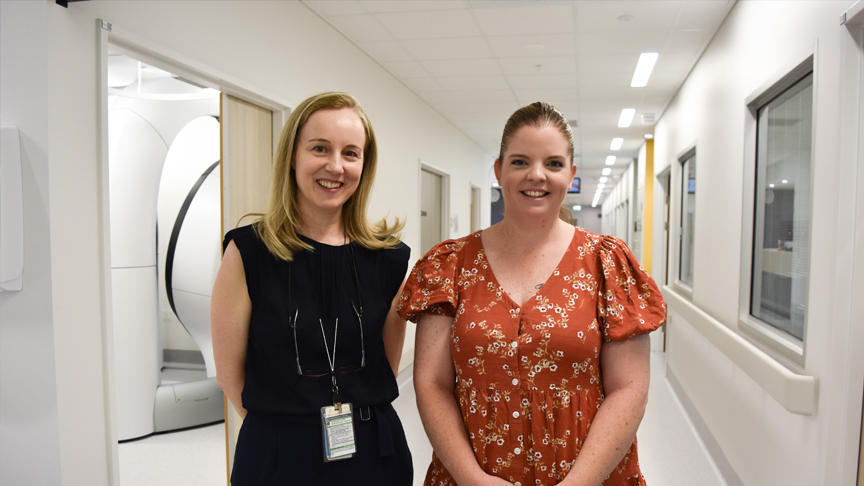 SCHHS Head of Dermatology Dr Leith Banney and Melanoma patient Hayley McGregor